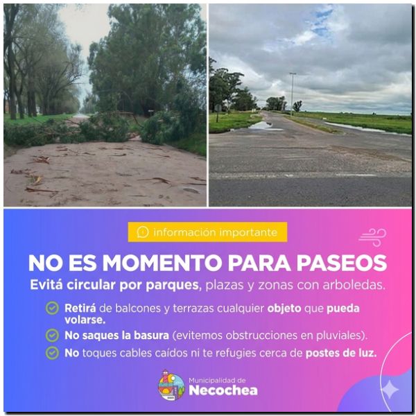 La ciudad de Necochea enfrenta dualidad en el panorama tras el temporal