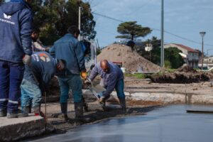 Avance en la reconstrucción de la Av. Almirante Brown: Consorcio de Gestión del Puerto de Quequén